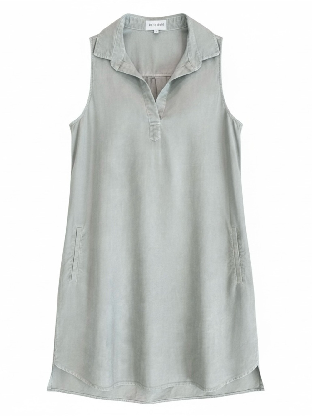 Bella Dahl Sleeveless Tencel Shift Dress – Gray – Size Small